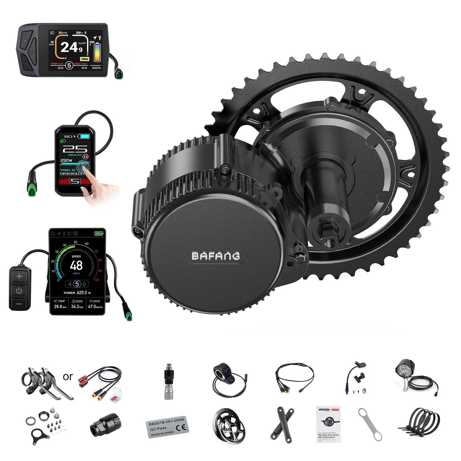 Torque Sensor Mid Drive Motor Kit - [US Local Shipping] Bafang Motor 750W